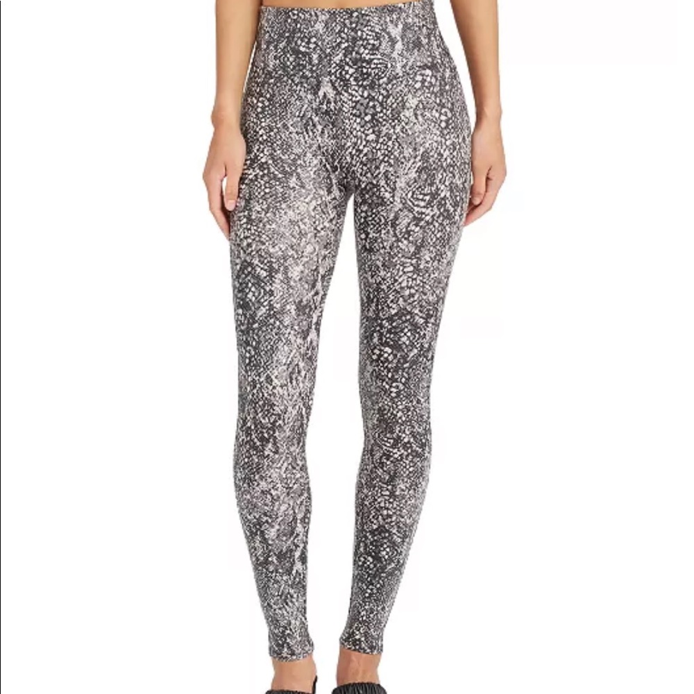 Spanx faux leather snakeskin leggings
